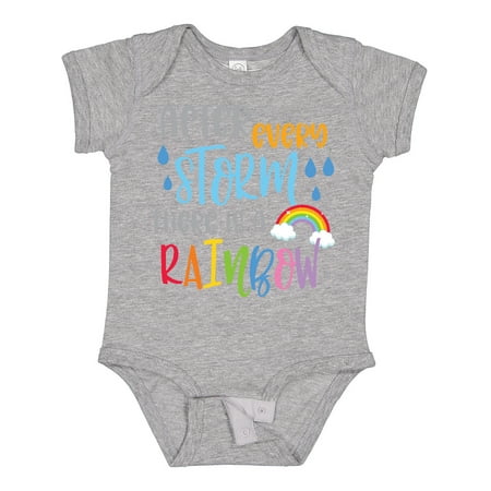 

Inktastic Baby After Every Storm There is a Rainbow Gift Baby Boy or Baby Girl Bodysuit