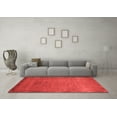 thumbnail image 3 of Ahgly Company Machine Washable Indoor Round Oriental Red Modern Area Rugs, 4' Round, 3 of 4