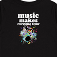 thumbnail image 4 of Inktastic Music Makes Everything Better Girls Long Sleeve Toddler T-Shirt, 4 of 5