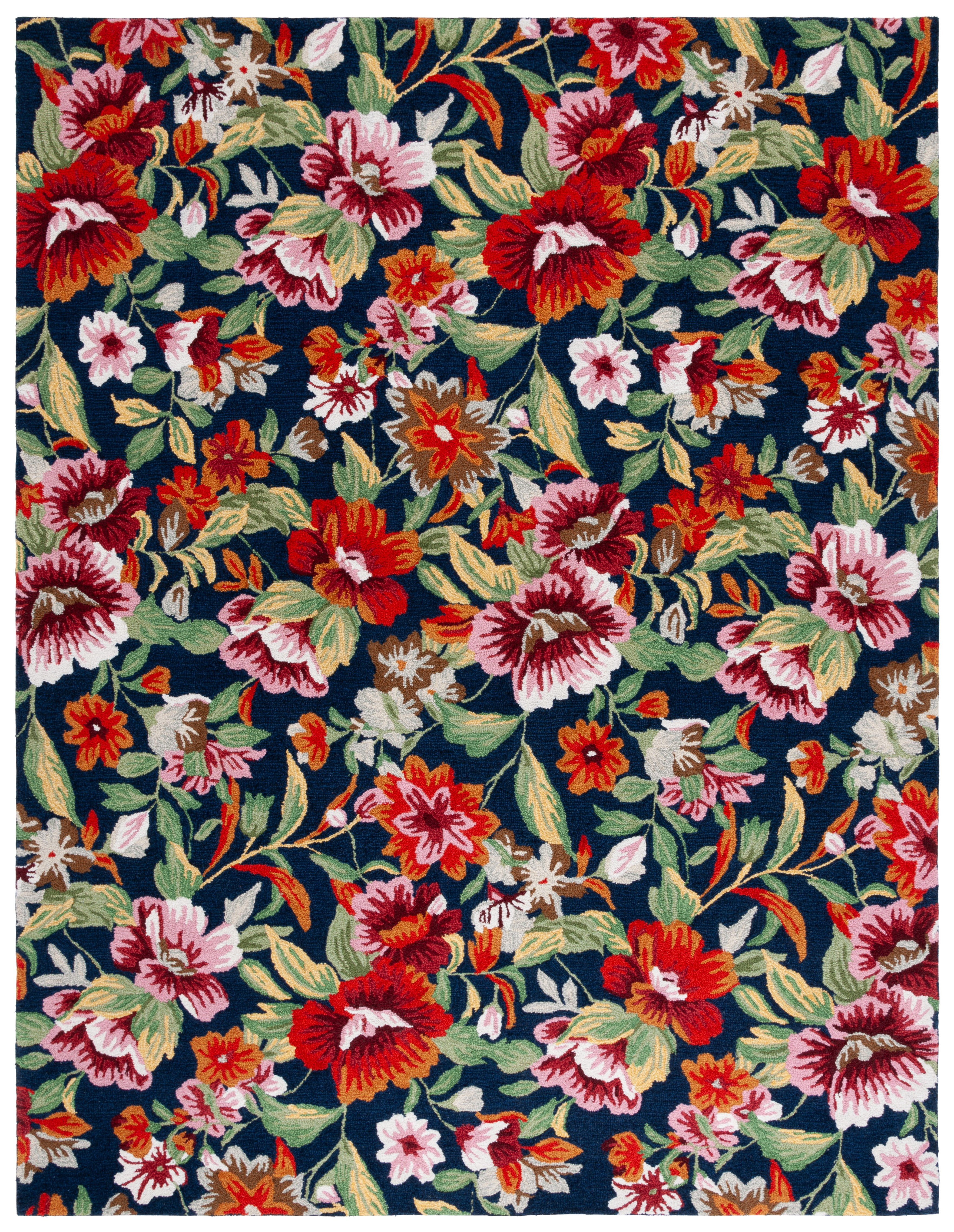 Safavieh Easy Care Daragh Floral Area Rug, Navy/Red, 8' x 10'