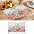 thumbnail image 6 of Pastoral Floral Placemats Set of 4, Colored Wildflower Leaves Lavender Plant Wood Non-Slip Place Mats Washable Table Mats for Kitchen Dining Table Decorations Indoor/Outdoor, 6 of 9