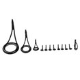 thumbnail image 4 of 12 Pieces Fishing Rod Guide Top Tip Eye Rod Repair For Rod Building Stainless Steel Frame, 4 of 7