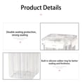thumbnail image 4 of Airtight Cereal Storage Container 2.4L, Clear Kitchen Food Storage with Lid and Compartments, Grain Flour Rice Nut Snacks Organizer, ABS/PP Material, Space-Saving, with Measuring Cup, 4 of 6