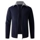 thumbnail image 2 of Ceisia Men's Slim-Fit Color-Blocked Zipper Knit Cardigan Multi-Solid for Spring Gift, 2 of 9