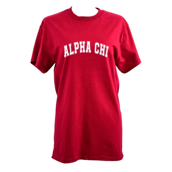 Alpha Chi Omega T-Shirt - Varsity Letter Sorority Tee, 100% Cotton, Size Medium