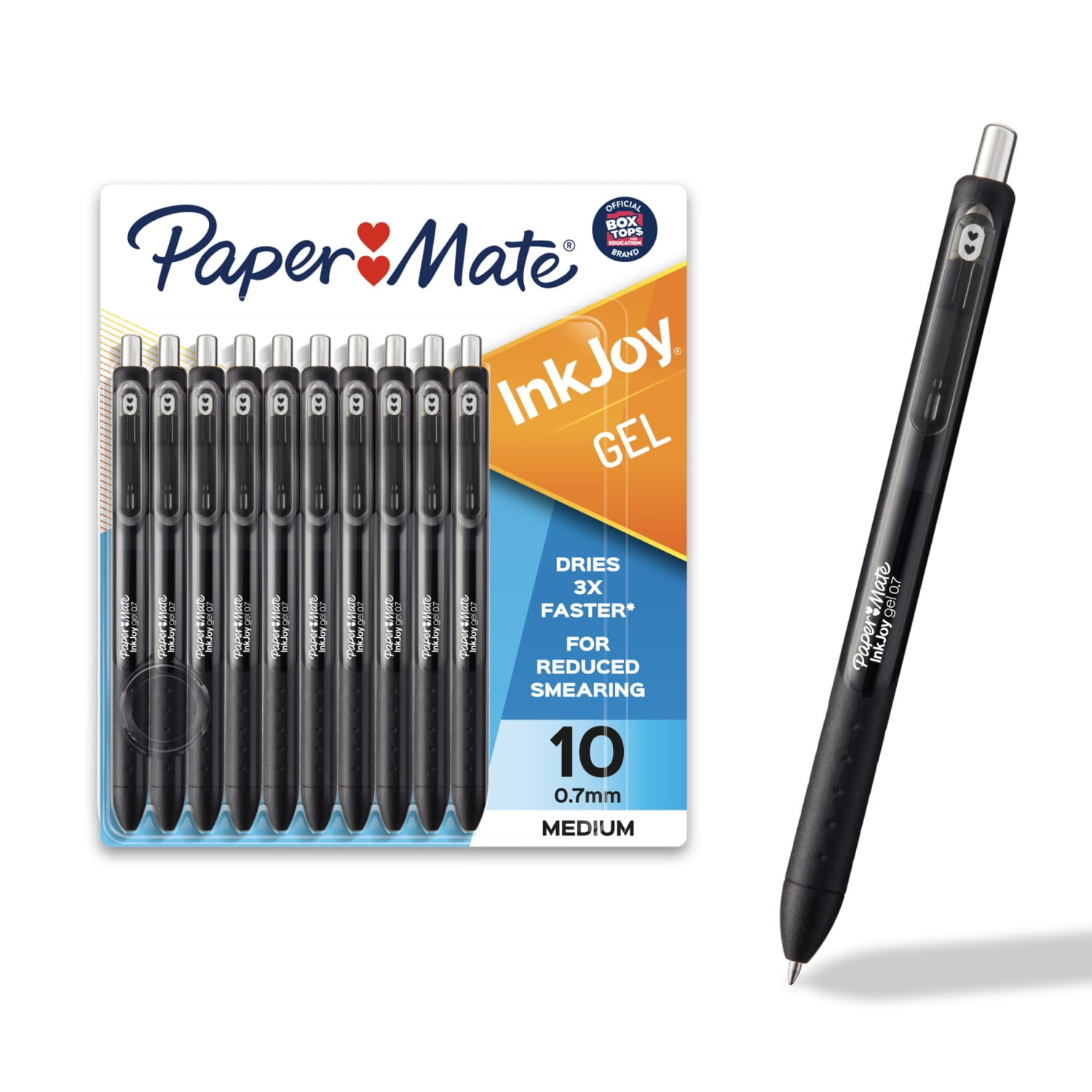 Paper Mate Gel Pens, InkJoy, Medium Point, Black, 10 Count, Quick