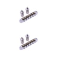thumbnail image 3 of Sonducket Puentes de silla de montar de rodillos con reemplazo de orificio de poste 2 pernos a juego Bloqueo de cola Pieza de cola 6 cuerdas Plata 2piezas, 3 of 6