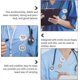 thumbnail image 3 of Retractable Nurse Watches Clip- On Hanging Lapel Cartoon Silicone Smile Cloud Fob Pocket Watch Badge Tunic Stethoscope Watch For Doctor Nurses Giftwhi, 3 of 5
