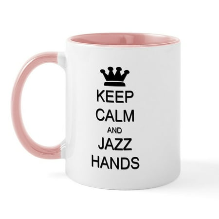 

CafePress - Keep Calm Jazz Hands Mug - 11 oz Ceramic Mug - Novelty Coffee Tea Cup