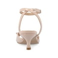 thumbnail image 4 of Journee Womens Jennifer Kitten Heel Ankle Strap Open Toe Dress Sandals, 4 of 9