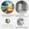 thumbnail image 5 of Designart Beautiful Cloudscape over the Sea' Beach Metal Circle Wall Art, 5 of 5