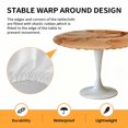 thumbnail image 2 of Elastic Fitted Round Tablecloth, Marble Burnt Orange Waterproof Stretch Table Cover for 45"-54" Tables, Modern Abstract Ink Painting Luxury Washable Outdoor Tablecloths for Patio, Picnic, Camping, 2 of 9