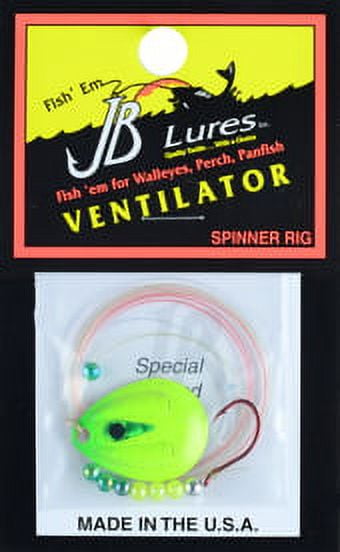 JB Lures Vent. Spinner Rig Colorado #3.5 Cht/Lime