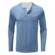 thumbnail image 4 of pstuiky camisas de manga larga para hombre, Camisa transpirable de manga larga y cuello redondo de color sólido para hombre camisetas de hombre s, 4 of 6