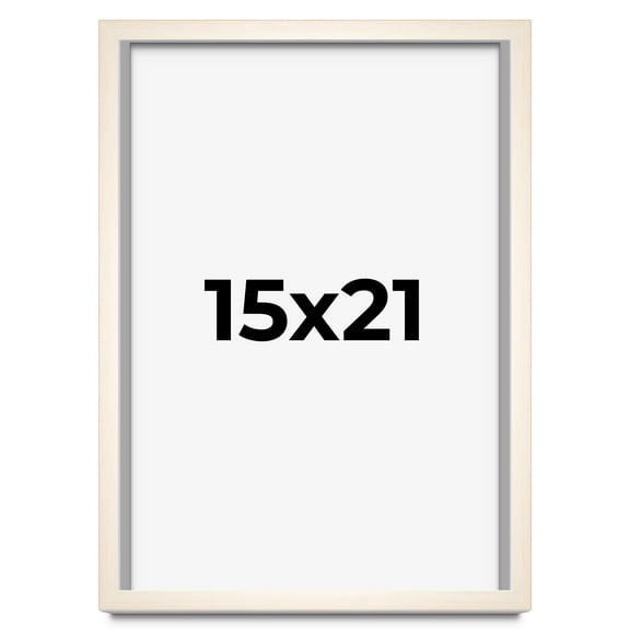 15x21 Frame White Wheat Solid Wood Picture Frame | Moulding Width 0.75 Inches | Interior Depth 0.5