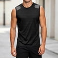 thumbnail image 6 of LEKWK Mens Cooling Shirt Sleeveless Athletic Crewneck Textured Mesh Panel Tank Top Lightweight Breathable Quick Dry Tees Workout Gym Running Tops Black XXXXXL, 6 of 6