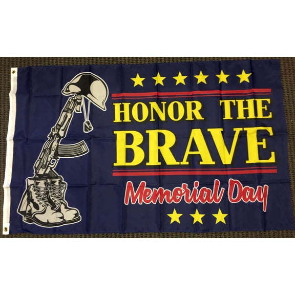 3x5 Honor The Brave Memorial Day Flag Holiday Honoring Fallen Military Veterans