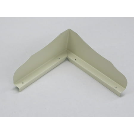 Bent (Inside Corner) Ornamental Gutter Valley Splash Guards - 12 ct ALMOND