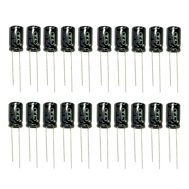 Kit Surtido de Condensadores Electrolíticos de 20 Piezas Cable Radial de Papel de Aluminio