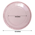 thumbnail image 3 of EASTIN 6 Pack 12” Gold Clear Acrylic Round Charger Plates With Beaded Rim Dinner Charger Plates, 3 of 11