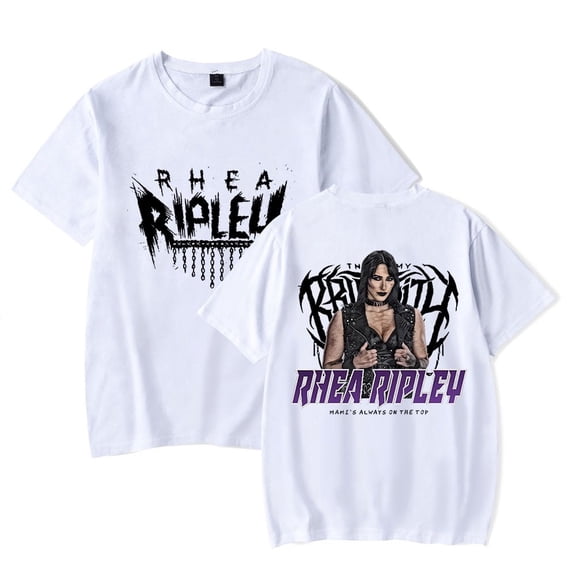 Rhea Ripley Merch New Logo T-Shirt Summer Streetwear Harajuku Tshirt Shirt Short Sleeve