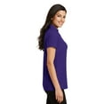 thumbnail image 3 of Port Authority Adult Female Women Plain Short Sleeves Polo Purple X-Large, 3 of 6