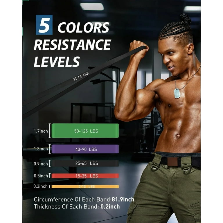 TCVOR Resistance Bands Set, 5 Levels Adjustable, Up to 330 lbs