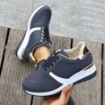 thumbnail image 6 of AUDeals Women's Wedge Sneakers Lace Up Platform Shoes Lightweight Non Slip Fashion Walking Casual Shoes, 6 of 9