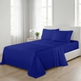 thumbnail image 3 of Elegant Comfort 4-Piece Microfiber Bed Sheet Set, King, Royal Blue - Deep Pocket, 3 of 10