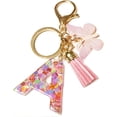 thumbnail image 3 of ORUYROP Initials Letter Keychain Pink Tassel Butterfly Pendant for Women Girls Wallet Backpack Purses, 3 of 4
