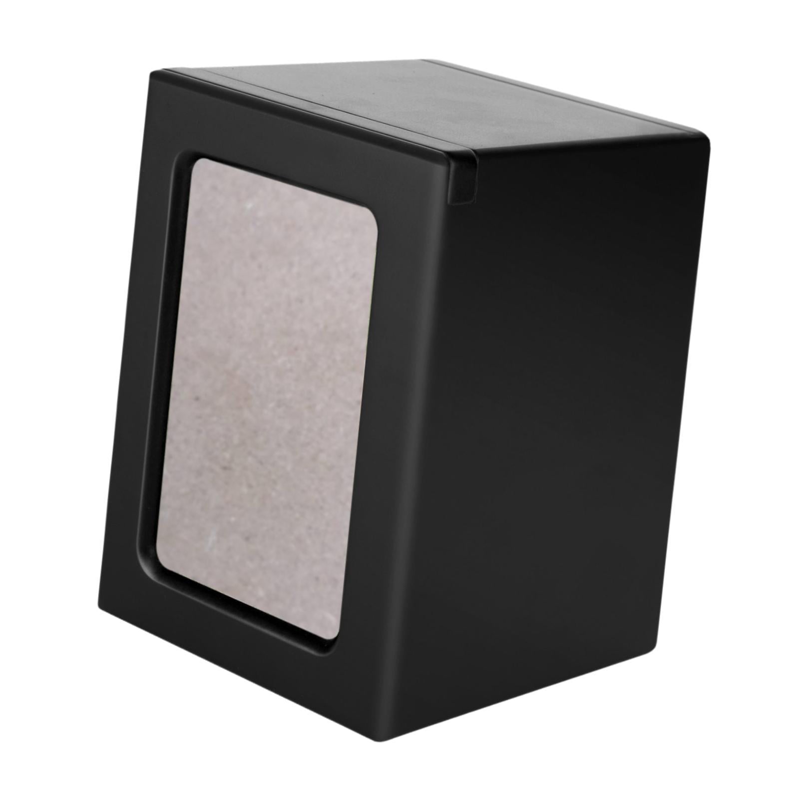 TOOYFUL Pet Cremation Urn Cat Urns Dog Souvenirs with Photo Frame Pet Memorial Box Memory Boxes Funerary Casket Wood Urn Memorial Urn black