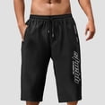 thumbnail image 4 of Mens Capri Pants Athletic Breathable Shorts for Men Casual Gym Shorts Men with Pockets, 4 of 4