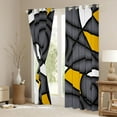 thumbnail image 3 of Feelyou Abstract Black Out Curtains, Grey Cycle Stripes Curtains Pack of 2 (42x63 Each), 3 of 6