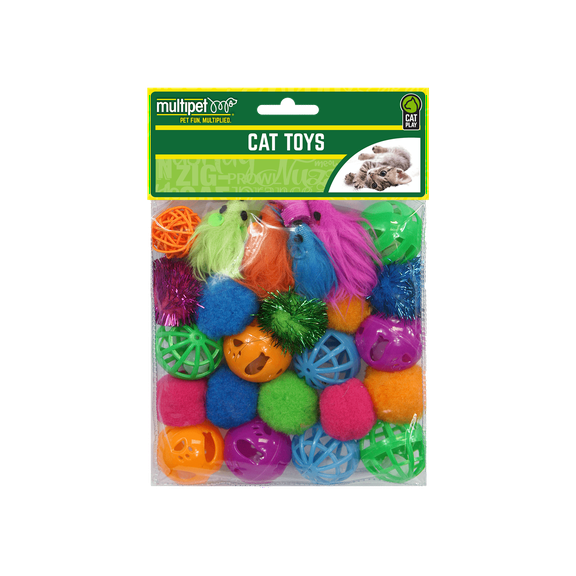 Multipet 24 Piece Value Pack Cat Toy
