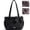 Black(Floral Lined), variant on BAGSMART Crush Everyday Tote Bag for Women, Lightweight Tote Bag Casual Handbags for 13-Inch Laptop, Travel, Work, Beach, Gym, Shop, Pink