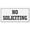 White, variant on BTFSigns 6 x 12 inch No Soliciting in Rust-Free Aluminum, Metal Signs for Door, Black and White, Rounded Corners, Durable, Long Lasting