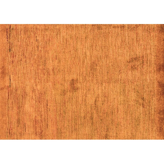 Ahgly Company Indoor Rectangle Abstract Orange Modern Area Rugs, 7' x 10'