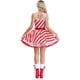 thumbnail image 5 of Vestido de fiesta de Navidad para mujer, disfraz de Papá Noel con forma de bastón de caramelo, sin mangas, con lentejuelas y rayas, vestido de tutú de ballet, mono de patinaje artístico, 5 of 5