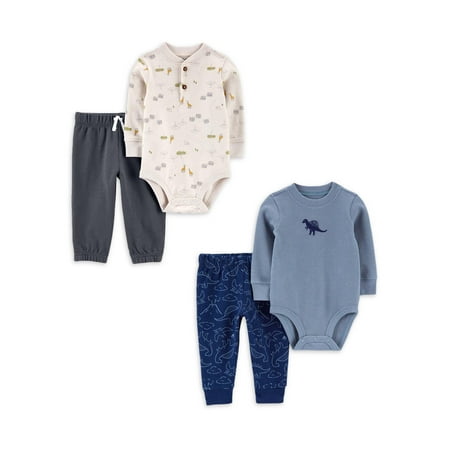 Carter's Child of Mine Baby Boy, Bodysuit Pant Set, 2-Pack, Sizes 0/3-24 Months