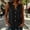 Black, variant on CYMMPU Women's Sleeveless Linen Button Down Tank Top, Split V Neck Curved Hem Lightweight Casual Vest Red S