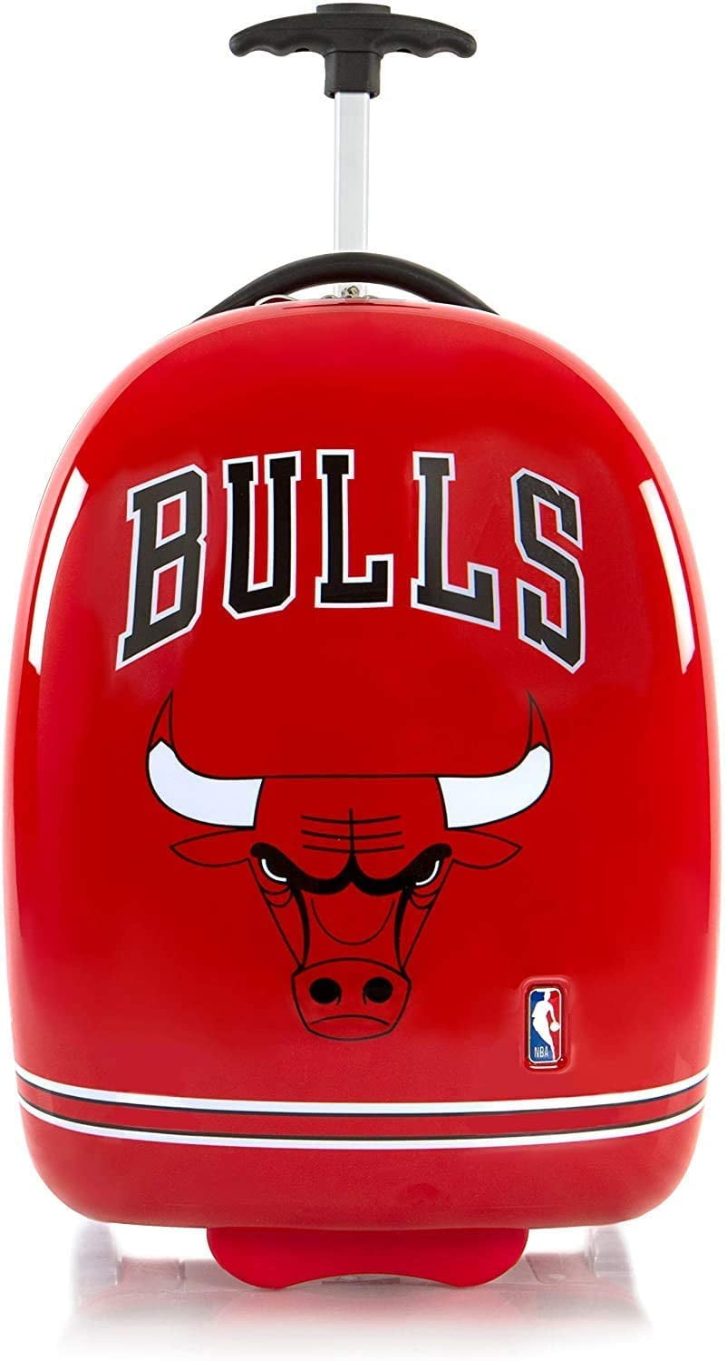 NBA Basketball Chicago Bulls Carry-On Wheeled Luggage for Boys - 18 inch Travel Trolley Suitcase