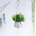 thumbnail image 3 of 1 Pack Beaded Plant Hanger Indoor - Macrame Hanging Planters for Plants Holder, Tassels with Wooden Beads Boho Farmhouse Rustic Home Decor(Pink), 3 of 5