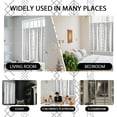 thumbnail image 4 of Boho Kitchen Curtains Black and White Geometric Modern Farmhouse Abstract Small Short 27.5" W x 39" L Window Treatment Tiers for Bedroom Living Room Bathroom 2 Panels Rod Pocket Drapes, 4 of 6