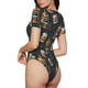 thumbnail image 2 of Balery Cigar Body de cuello redondo de manga corta para mujer Tops de manga corta Tops básicos-Large, 2 of 7