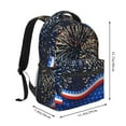 thumbnail image 2 of Haiem Fireworks Printed School Backpack,Casual Travel Lightweight Backpack,Durable Comfortable Multifunctional Backpack,Laptop Backpack, 2 of 5