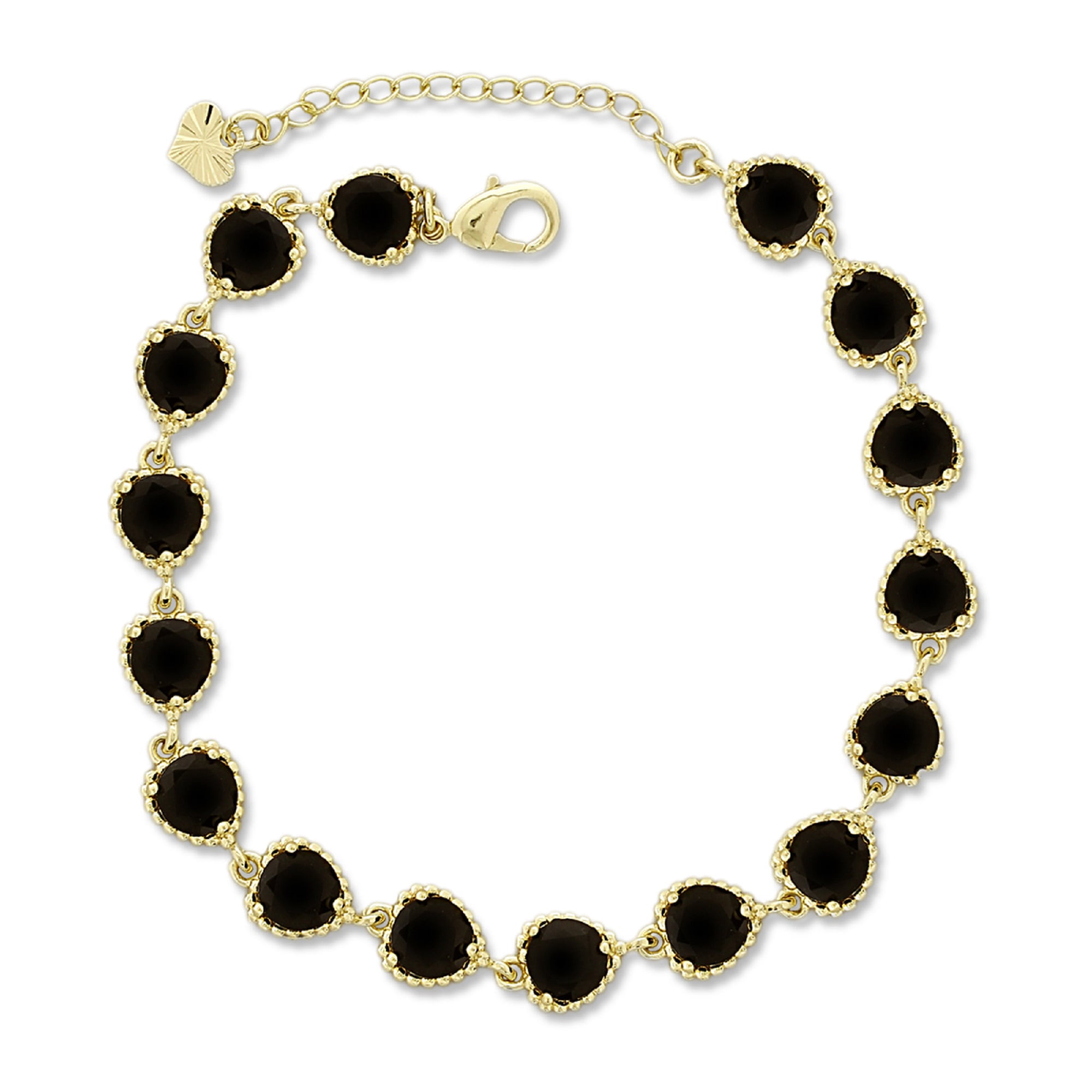 Kaash Customs CZ Silver Color Anklet Bracelet for Women,5"+2" inch Adjustable Size