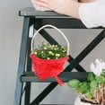 thumbnail image 4 of ADDHAT 5Ud Cestas Decorativas Redondas De Ratán Con Asa Para Organización Y Flores, 4 of 6