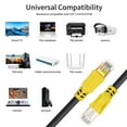 thumbnail image 3 of Cable Ethernet Cat 8 de 3,6 m, 26 AWG, último modelo, cable de conexión SFTP de 40 Gbps y 2000 MHz, resistente, de alta velocidad, para red LAN Cat 8 RJ45., 3 of 4