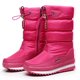 thumbnail image 1 of Botas de nieve de becerro blancas para mujer Zapatos impermeables de algodón pesado, 1 of 5