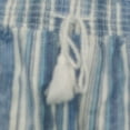 thumbnail image 3 of Briggs Women's Shorts Sz L Striped Linen Blend Short W/Pockets Blue, 3 of 4